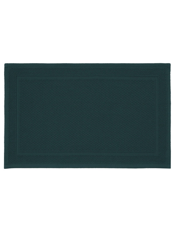 Tapis de bain Antica Crépuscule 50x80 cm en coton vert, épais et absorbant