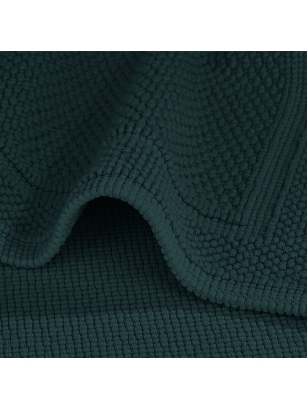 Tapis de bain Antica Crépuscule 50x80 cm en coton vert, épais et absorbant