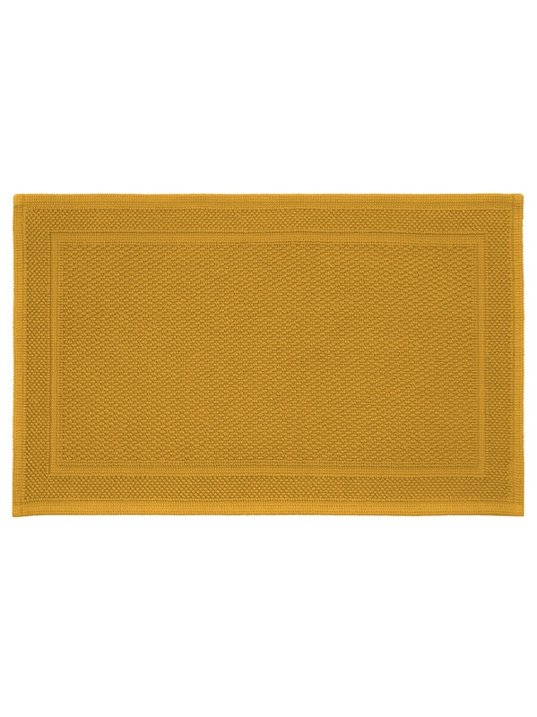Tapis de bain Antica curry en coton jaune 50x80 cm, épais et absorbant
