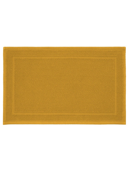 Tapis de bain Antica curry en coton jaune 50x80 cm, épais et absorbant