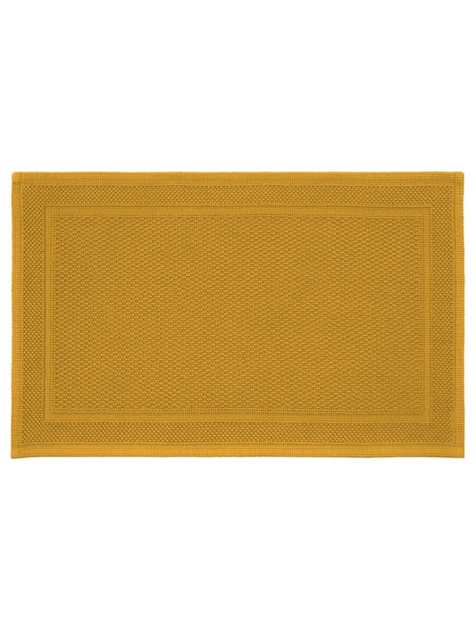 Tapis de bain Antica curry en coton jaune 50x80 cm, épais et absorbant