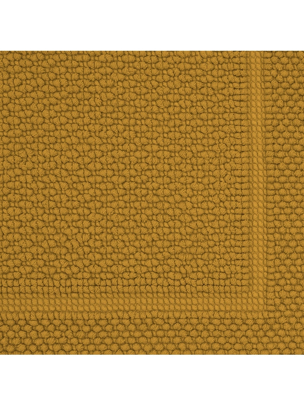 Tapis de bain Antica curry en coton jaune 50x80 cm, épais et absorbant