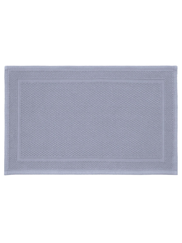 Tapis de bain Antica Givre gris clair en coton 100% au format 50x80 cm