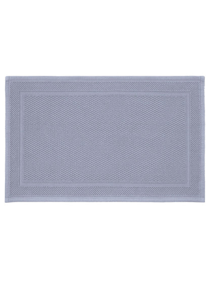 Tapis de bain Antica Givre gris clair en coton 100% au format 50x80 cm