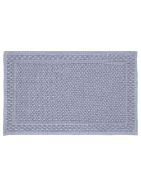 Tapis de bain Antica Givre gris clair en coton 100% au format 50x80 cm
