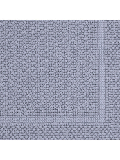 Tapis de bain Antica Givre gris clair en coton 100% au format 50x80 cm