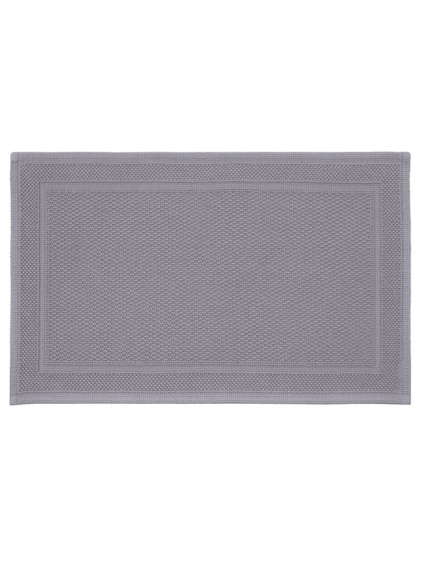 Tapis de bain Antica gris perle 50x80 cm en coton 100% moelleux et absorbant