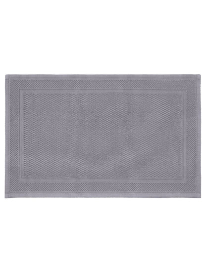 Tapis de bain Antica gris perle 50x80 cm en coton 100% moelleux et absorbant
