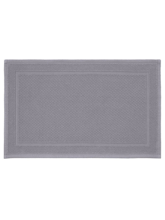 Tapis de bain Antica gris perle 50x80 cm en coton 100% moelleux et absorbant