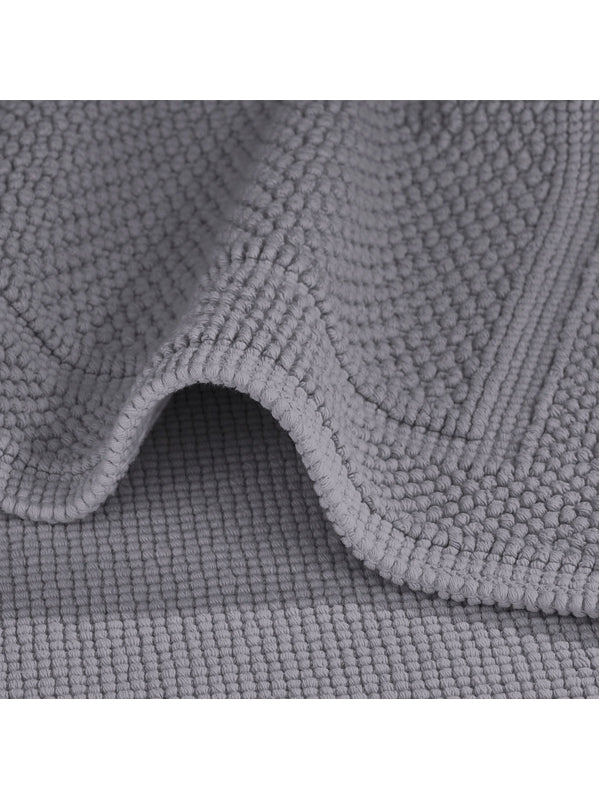 Tapis de bain Antica gris perle 50x80 cm en coton 100% moelleux et absorbant