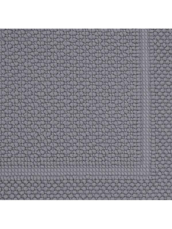 Tapis de bain Antica gris perle 50x80 cm en coton 100% moelleux et absorbant