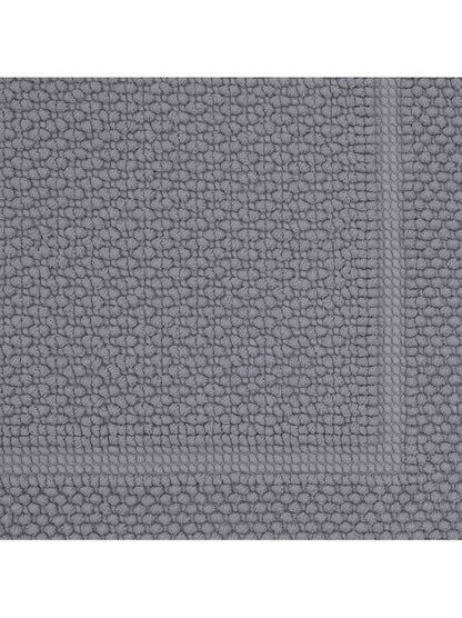 Tapis de bain Antica gris perle 50x80 cm en coton 100% moelleux et absorbant