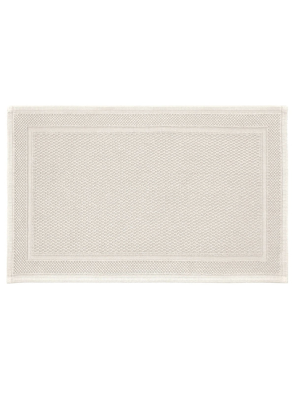 Tapis de bain Antica ivoire en coton 50x80 cm, épais et absorbant