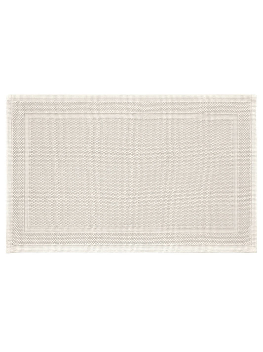 Tapis de bain Antica ivoire en coton 50x80 cm, épais et absorbant