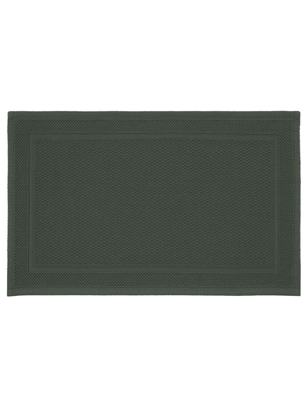 Tapis de bain Antica kaki 50x80 en coton absorbant, coloris vert
