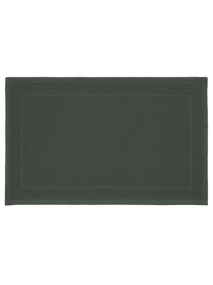 Tapis de bain Antica kaki 50x80 en coton absorbant, coloris vert