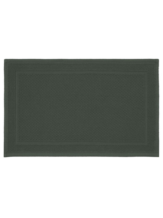 Tapis de bain Antica kaki 50x80 en coton absorbant, coloris vert