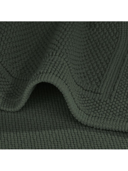 Tapis de bain Antica kaki 50x80 en coton absorbant, coloris vert