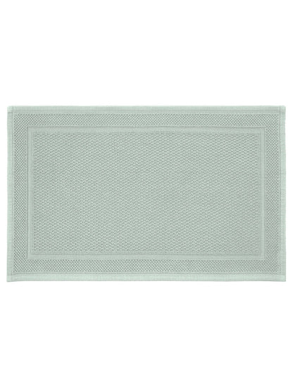 Tapis de bain Antica vert lichen 50x80 cm en coton épais et très absorbant