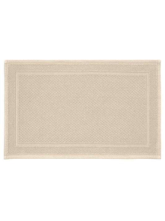 Tapis de bain Antica Lin beige lin 50x80 cm en coton 1700 g/m², moelleux et absorbant