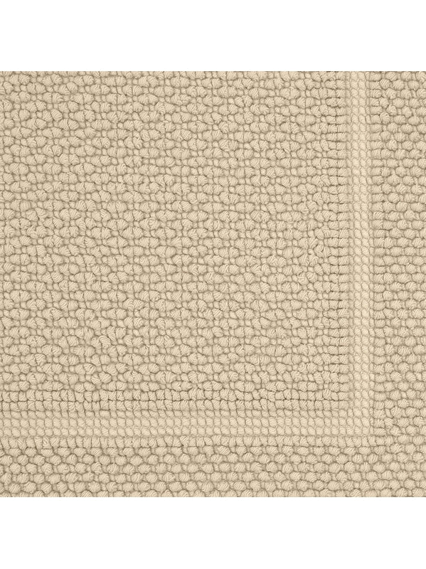 Tapis de bain Antica Lin beige lin 50x80 cm en coton 1700 g/m², moelleux et absorbant