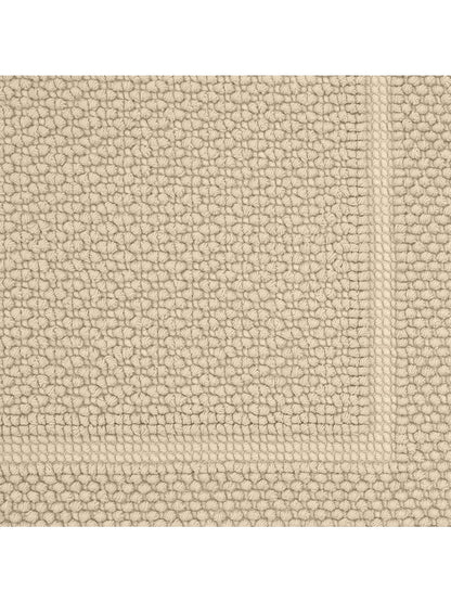 Tapis de bain Antica Lin beige lin 50x80 cm en coton 1700 g/m², moelleux et absorbant