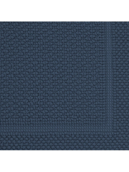 Tapis de bain Antica navy 50x80 cm en coton bleu, épais et absorbant