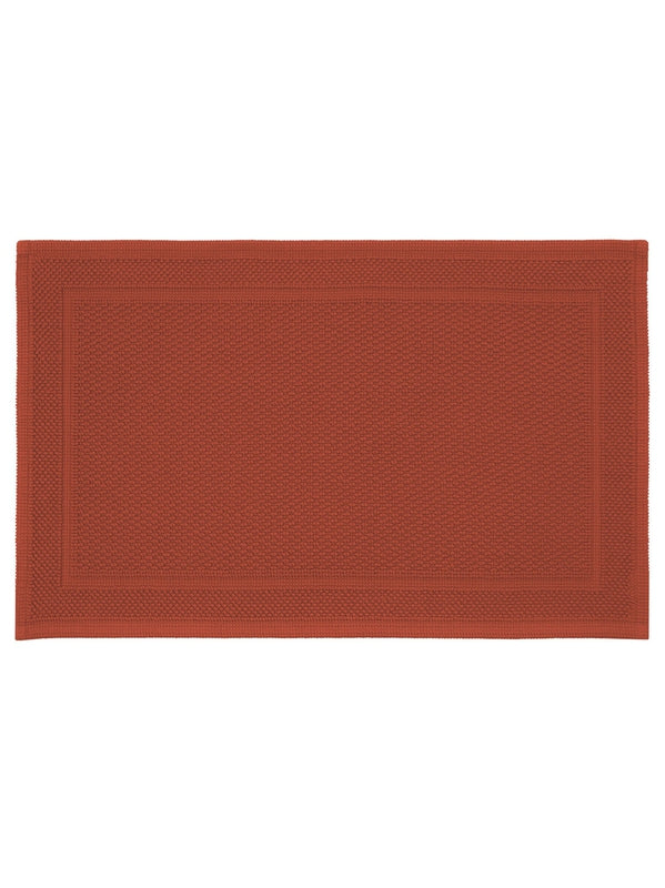 Tapis de bain Antica Sienne orange Sienne 50x80 cm en coton épais