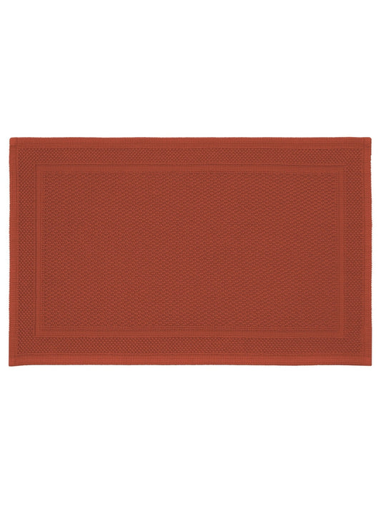 Tapis de bain Antica Sienne orange Sienne 50x80 cm en coton épais