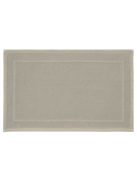 Tapis de bain Antica taupe 50x80 en coton 100% dense et absorbant