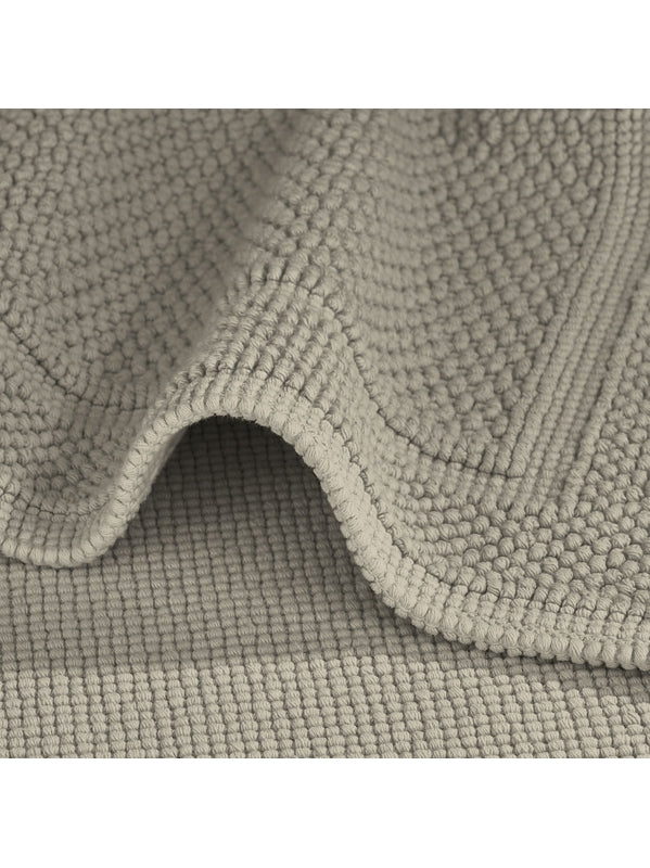 Tapis de bain Antica taupe 50x80 en coton 100% dense et absorbant