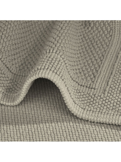 Tapis de bain Antica taupe 50x80 en coton 100% dense et absorbant