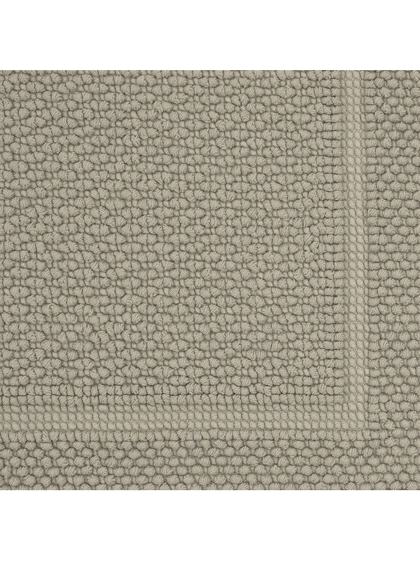 Tapis de bain Antica taupe 50x80 en coton 100% dense et absorbant