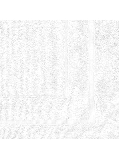 Tapis de bain Elea blanc 50x80 en coton, aspect doux et absorbant