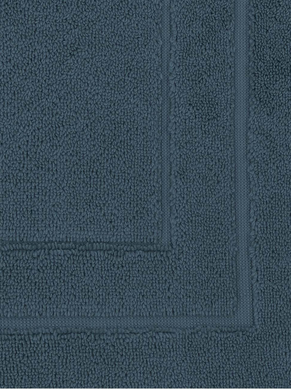 Tapis de bain Elea bleu ardoise 50x80 en coton absorbant