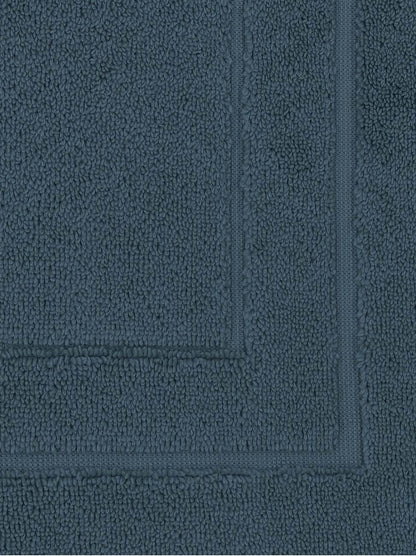 Tapis de bain Elea bleu ardoise 50x80 en coton absorbant