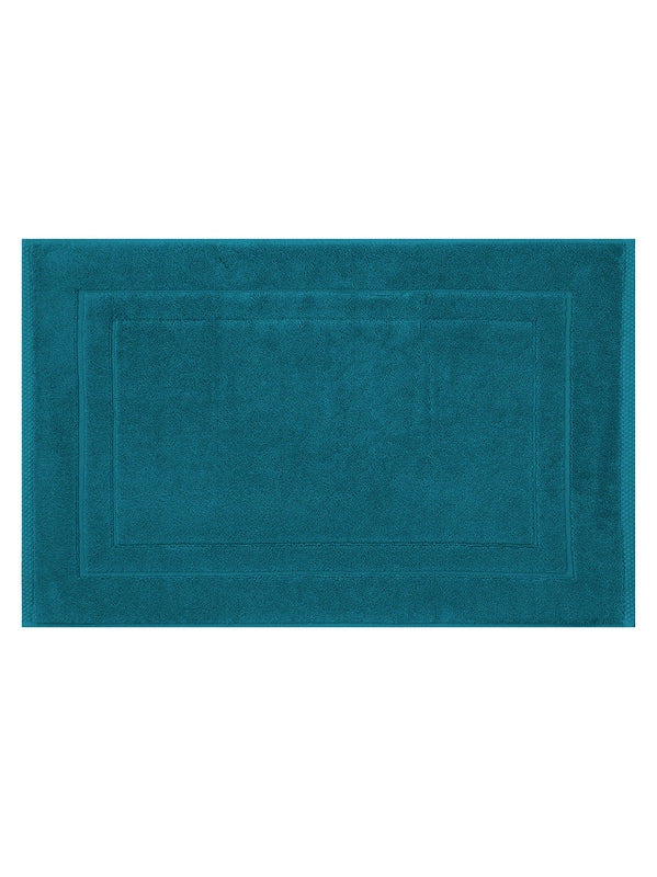 Tapis de bain Elea couleur canard bleu 50x80 cm en 100% coton