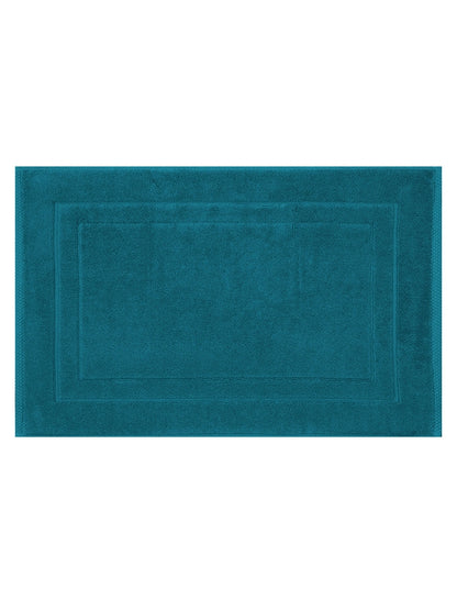 Tapis de bain Elea couleur canard bleu 50x80 cm en 100% coton