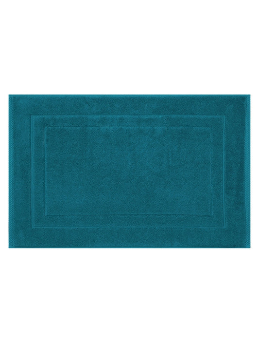 Tapis de bain Elea couleur canard bleu 50x80 cm en 100% coton