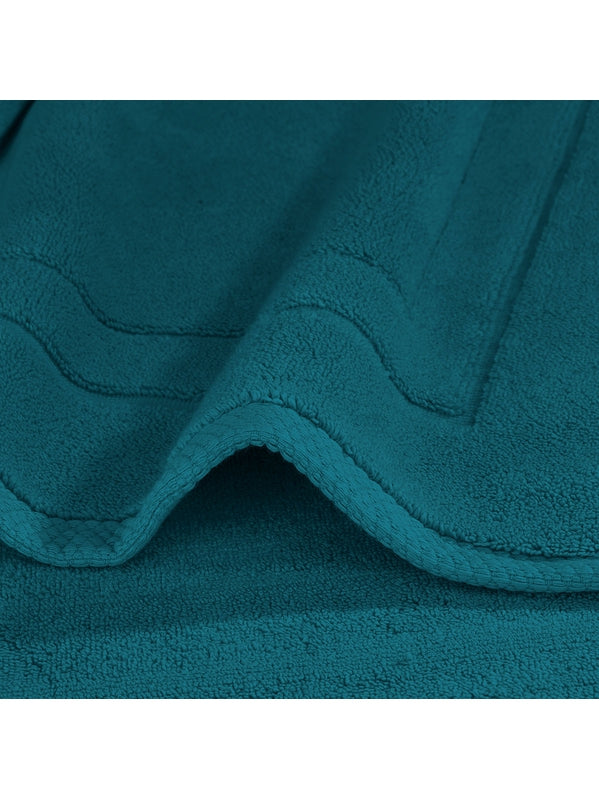 Tapis de bain Elea couleur canard bleu 50x80 cm en 100% coton