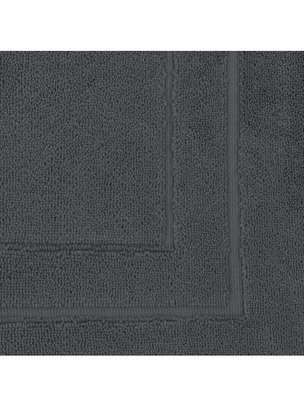 Tapis de bain Elea en coton zéro twist carbone anthracite 50x80 cm