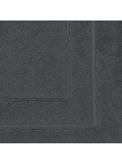 Tapis de bain Elea en coton zéro twist carbone anthracite 50x80 cm