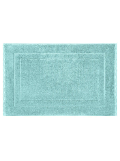 Tapis de bain Elea Curacao bleu 50x80 en 100% coton