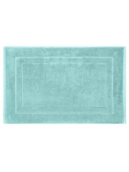 Tapis de bain Elea Curacao bleu 50x80 en 100% coton