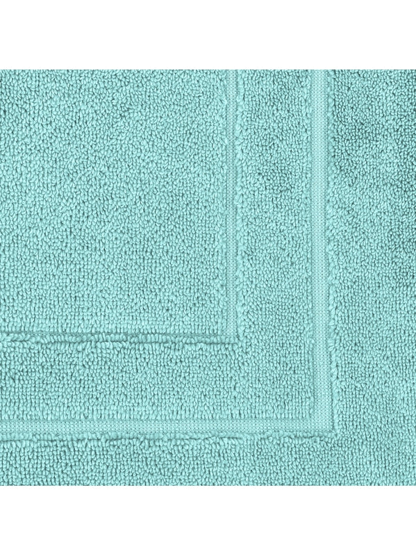 Tapis de bain Elea Curacao bleu 50x80 en 100% coton