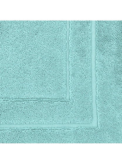 Tapis de bain Elea Curacao bleu 50x80 en 100% coton