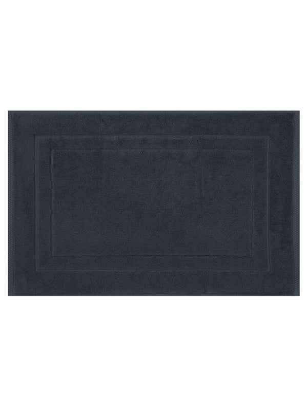 Tapis de bain Elea Navy 50x80 cm en coton 900 g/m², coloris marine uni