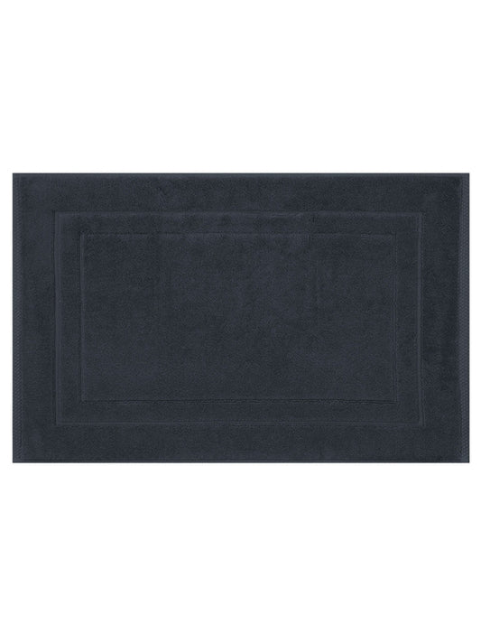 Tapis de bain Elea Navy 50x80 cm en coton 900 g/m², coloris marine uni