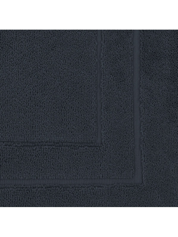 Tapis de bain Elea Navy 50x80 cm en coton 900 g/m², coloris marine uni