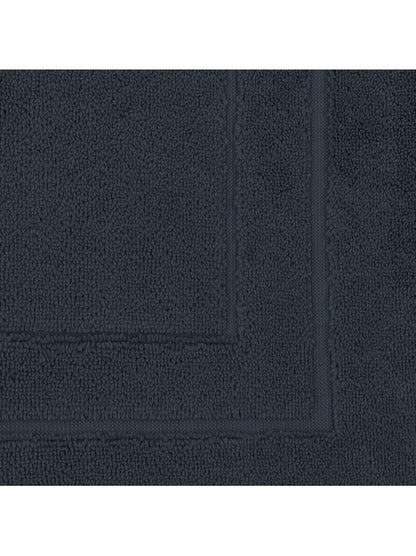 Tapis de bain Elea Navy 50x80 cm en coton 900 g/m², coloris marine uni
